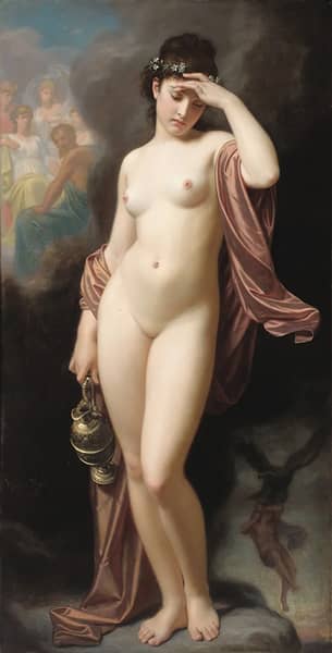 Hebe After the Fall by Hugues Merle | Oil Painting Reproduction