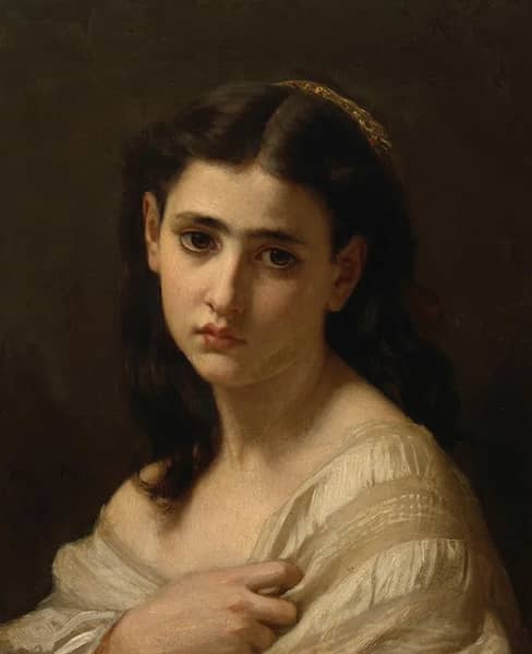 Thoughts Far Away by Hugues Merle | Oil Painting Reproduction