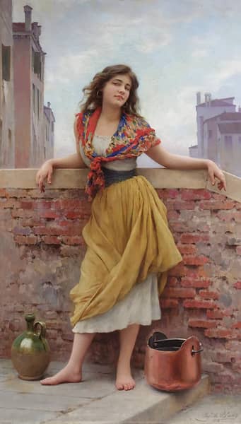 The Watercarrier 1908 by Eugene de Blass | Oil Painting Reproduction