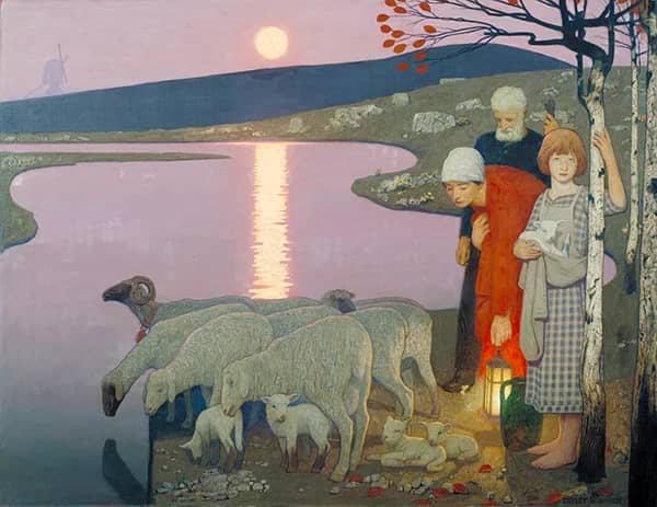 Pastoral 1923 by Frederick Cayley Robinson | Oil Painting Reproduction