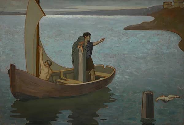 The Departure by Frederick Cayley Robinson | Oil Painting Reproduction
