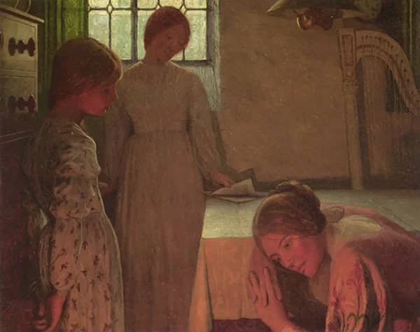 Winter Evening by Frederick Cayley Robinson | Oil Painting Reproduction