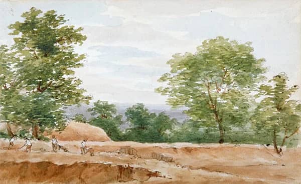 View from the Excavations of Highgate Tunnel London | Oil Painting Reproduction