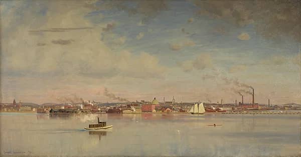 View of Cambridge from the Inner Basin 1880 | Oil Painting Reproduction