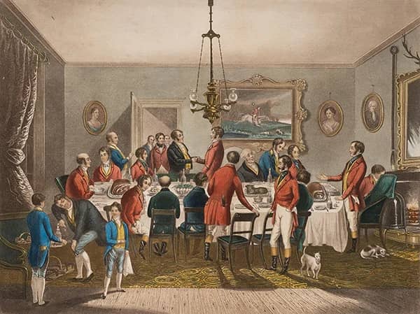 Family Celebration in an English Castle 1820 | Oil Painting Reproduction