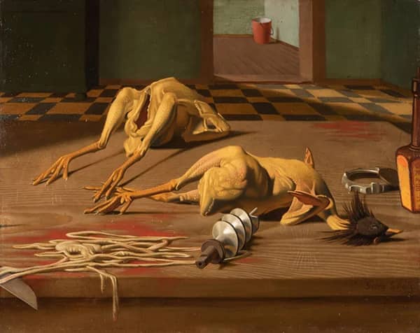 Dead Chickens by Georg Scholz | Oil Painting Reproduction