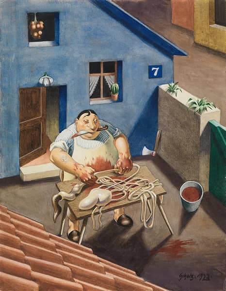 The Butcher 1923 by Georg Scholz | Oil Painting Reproduction