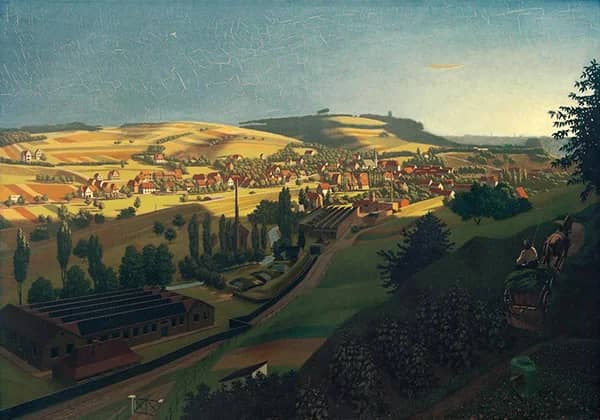 View of Grotzingen by Georg Scholz | Oil Painting Reproduction