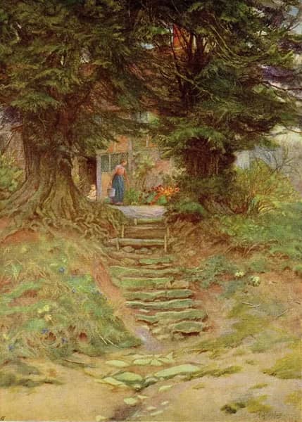 A Cottage Near Crocken Hill by Helen Allingham | Oil Painting Reproduction