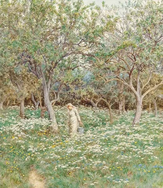 Woodland Flowers by Helen Allingham | Oil Painting Reproduction