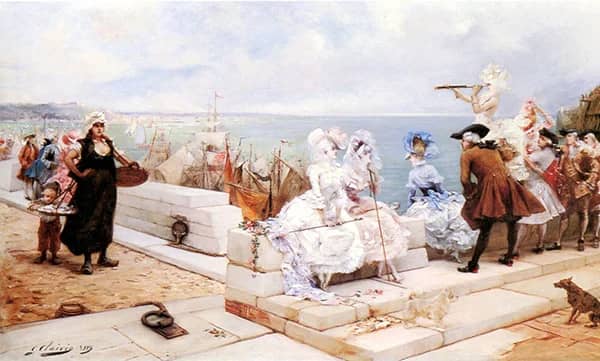 Elegant Figures Watching the Regatta 1889 | Oil Painting Reproduction