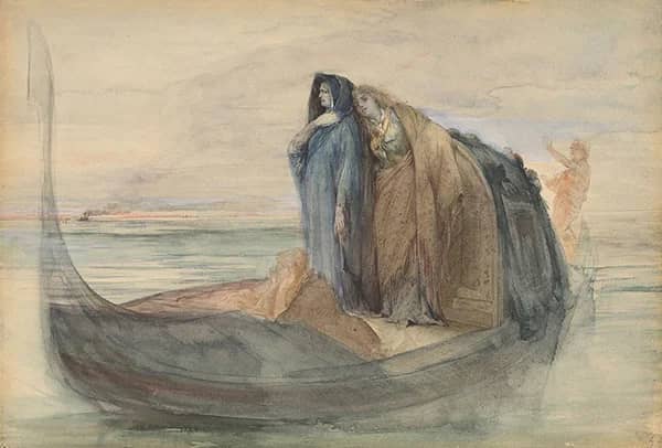 Gondola in the Venetian Lagoon c1880 | Oil Painting Reproduction