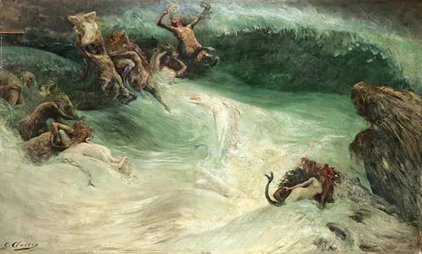 Naiads and Centaurs in the Waves | Oil Painting Reproduction