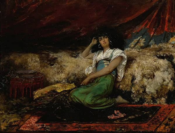 The Peacock Fan by Georges Clairin | Oil Painting Reproduction