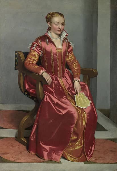 Portrait of a Lady La Dama in Rosso | Oil Painting Reproduction