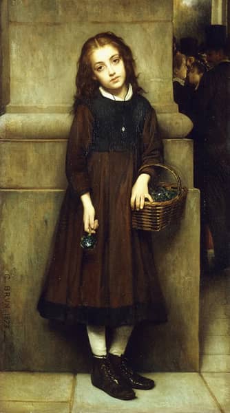 Flower Girl Outside the Opera | Oil Painting Reproduction