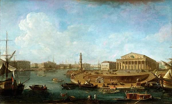 Stock Exchange and Admiralty as Seen from the Peter and Paul Fortress St Petersburg 1810 | Oil Painting Reproduction