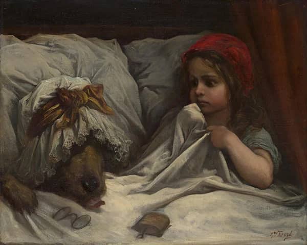 Little Red Riding Hood c1862 by Gustave Dore | Oil Painting Reproduction