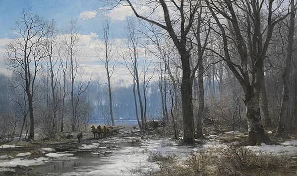 A Winter Day in the English Garden in Munich | Oil Painting Reproduction