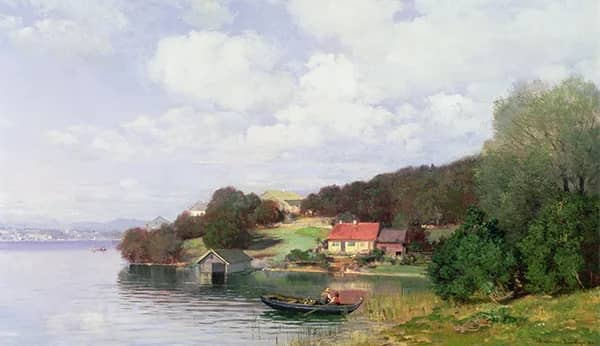 Boating on a Lake 1891 | Oil Painting Reproduction
