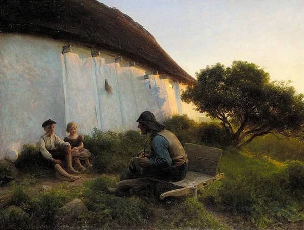 An Evening Story 1904 by Hans Ole Brasen | Oil Painting Reproduction
