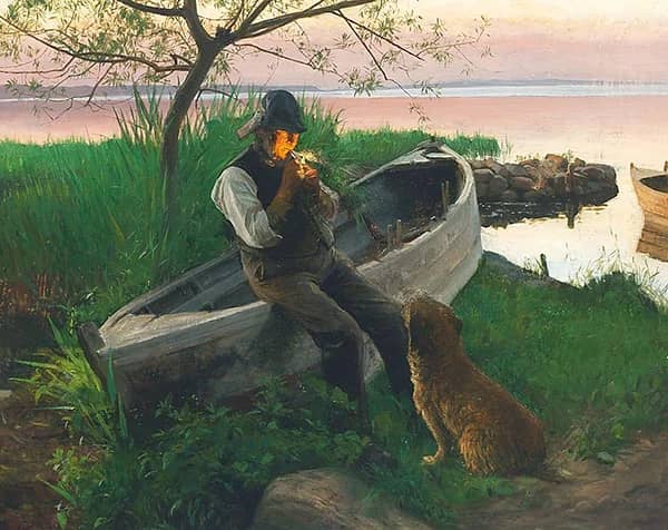 As Evening Falls 1883 by Hans Ole Brasen | Oil Painting Reproduction