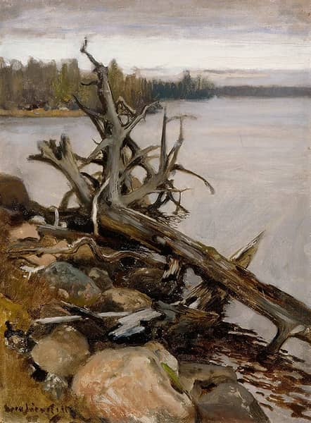Dead Pine in the Water 1898 by Eero Jarnefelt | Oil Painting Reproduction