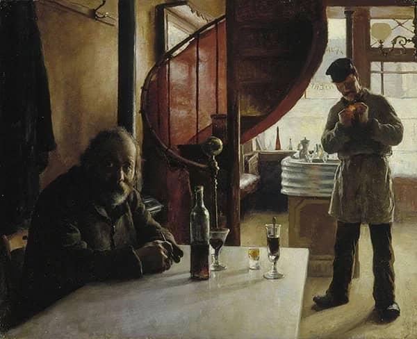 French Wine Bar 1888 by Eero Jarnefelt | Oil Painting Reproduction
