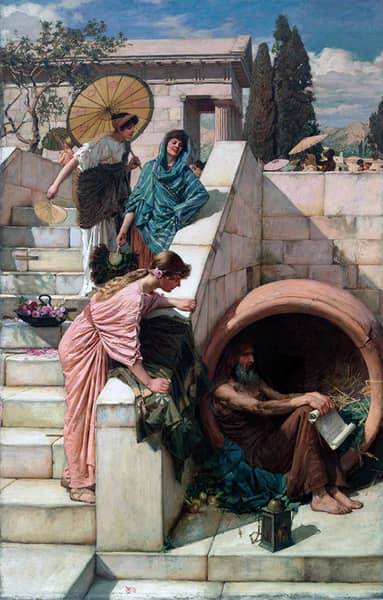 Diogenes 1882 by John William Waterhouse | Oil Painting Reproduction