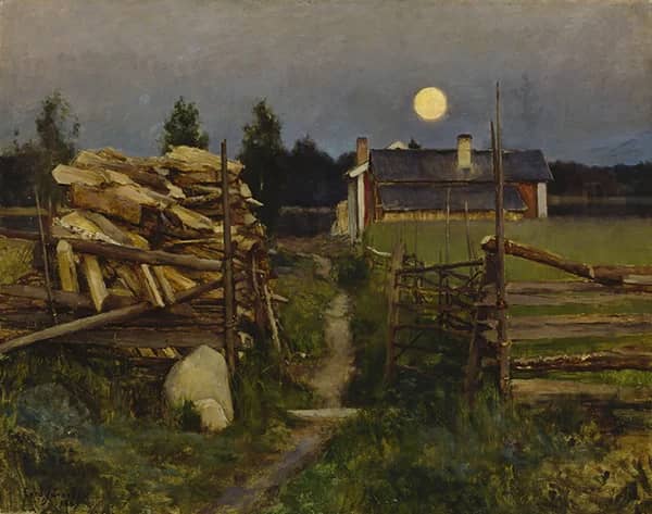Summer Night Moon 1889 by Eero Jarnefelt | Oil Painting Reproduction