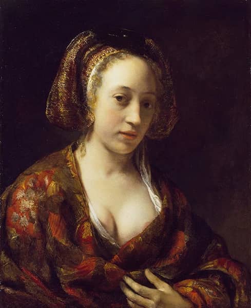 Young Woman in a Brocade Gown c1654 | Oil Painting Reproduction