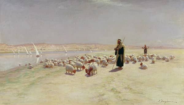 He Drove Them Oer the Sandy Way 1891 | Oil Painting Reproduction