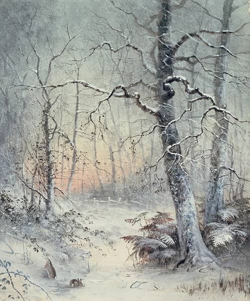 Winter Breakfast by Joseph Farquharson | Oil Painting Reproduction
