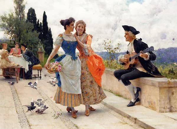 The Serenade by Federico Andreotti | Oil Painting Reproduction