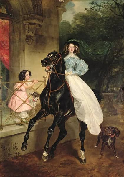 The Horsewoman 1832 by Karl Bryullov | Oil Painting Reproduction