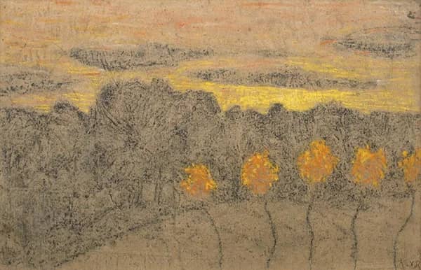 Landscape with Yellow Trees | Oil Painting Reproduction