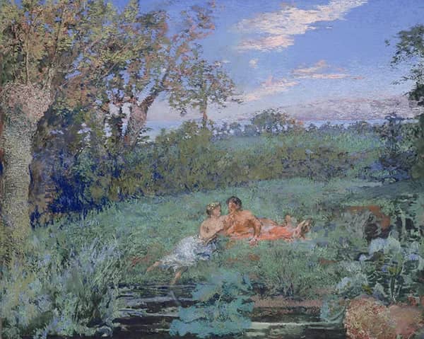 The Lovers on The River Bank | Oil Painting Reproduction