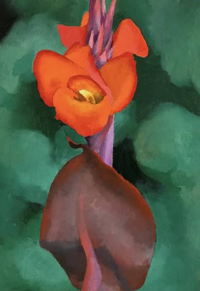 Red Canna 1919 by Georgia O'Keeffe | Oil Painting Reproduction