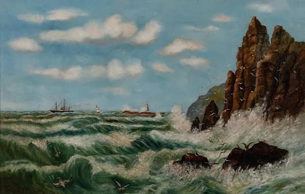 Coastal View by Francis A Silva | Oil Painting Reproduction