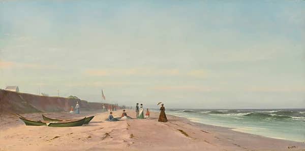 The Beach at Long Branch New Jersey 1869 | Oil Painting Reproduction