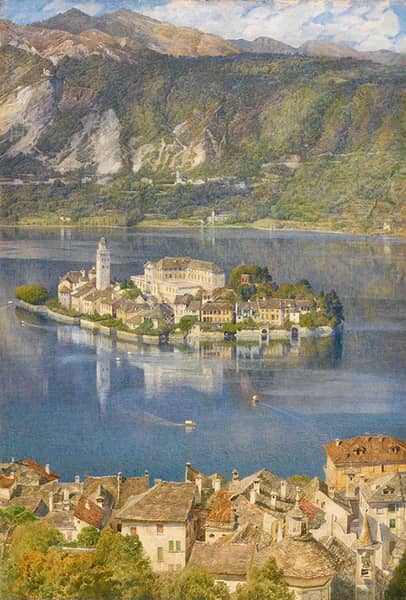 Isola San Giulio Lake Orta 1898 | Oil Painting Reproduction
