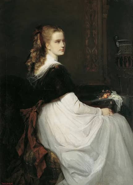 Portrait of Eugenie Scheuffelen 1867 | Oil Painting Reproduction