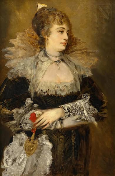 Portrait of Hanna Klinkosch by Hans Makart | Oil Painting Reproduction