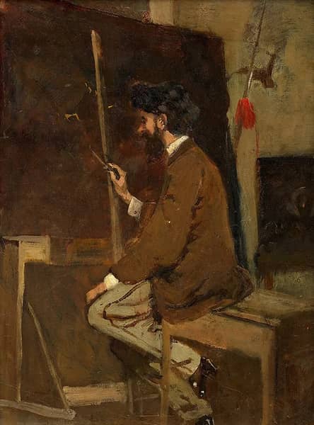 Self Portrait in Front of the Easel | Oil Painting Reproduction