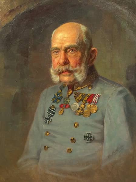 Emperor Franz Joseph I in the Uniform of an Austrian Field Marshal 1916 | Oil Painting Reproduction