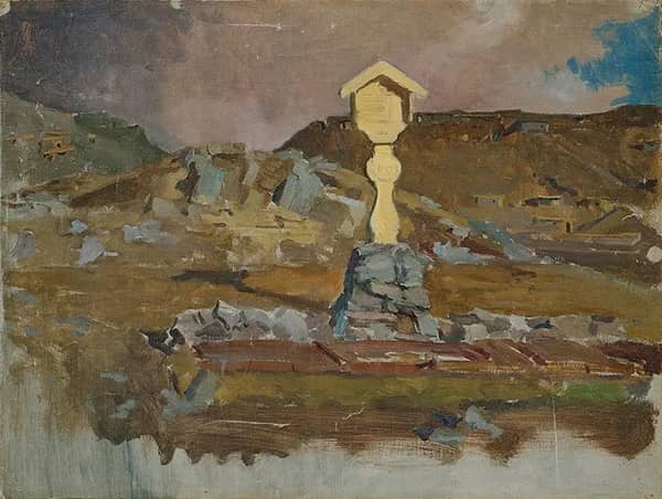 Soldier's Grave 1914 by John Quincy Adams | Oil Painting Reproduction