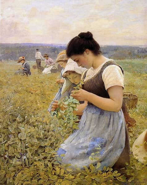 Women in the Fields by Charles Sprague Pearce | Oil Painting Reproduction