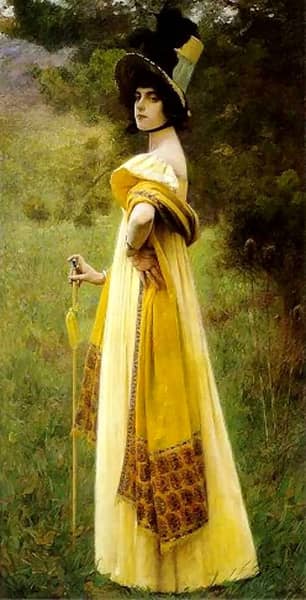 The Shawl by Charles Sprague Pearce | Oil Painting Reproduction