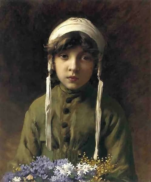 The Little Flower Girl | Oil Painting Reproduction