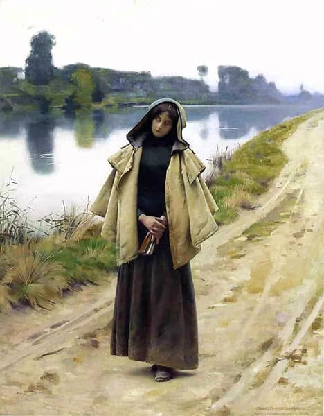 Solitude by Charles Sprague Pearce | Oil Painting Reproduction